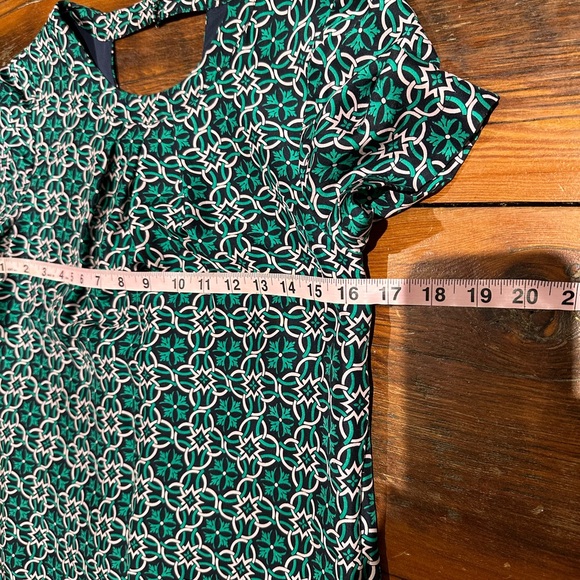 J. Crew "Swoop" Dress, Green & Navy, Women's 00 - Picture 3 of 11